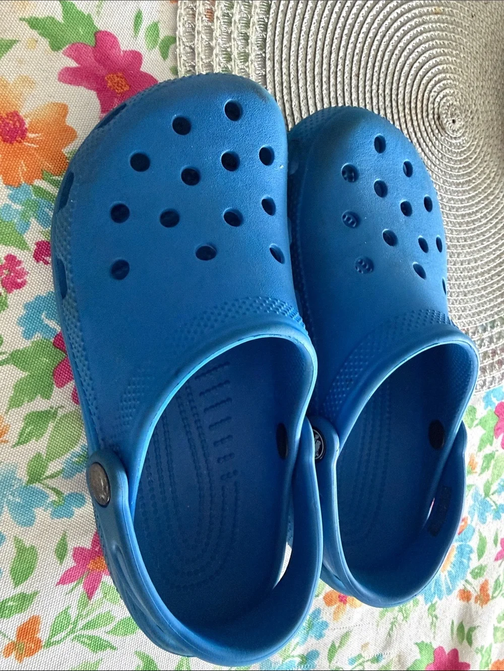 CROCS Kids Royal Blue Classic Clog with Heel Strap